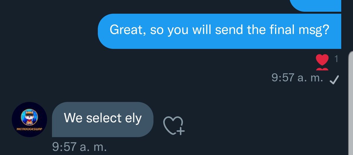 CryptoQueenBnb's tweet photo. @elyxart @Metadogeswap Congratulations Ely!!! You are the winner🤩🍾 https://t.co/hbQcKHtJcT