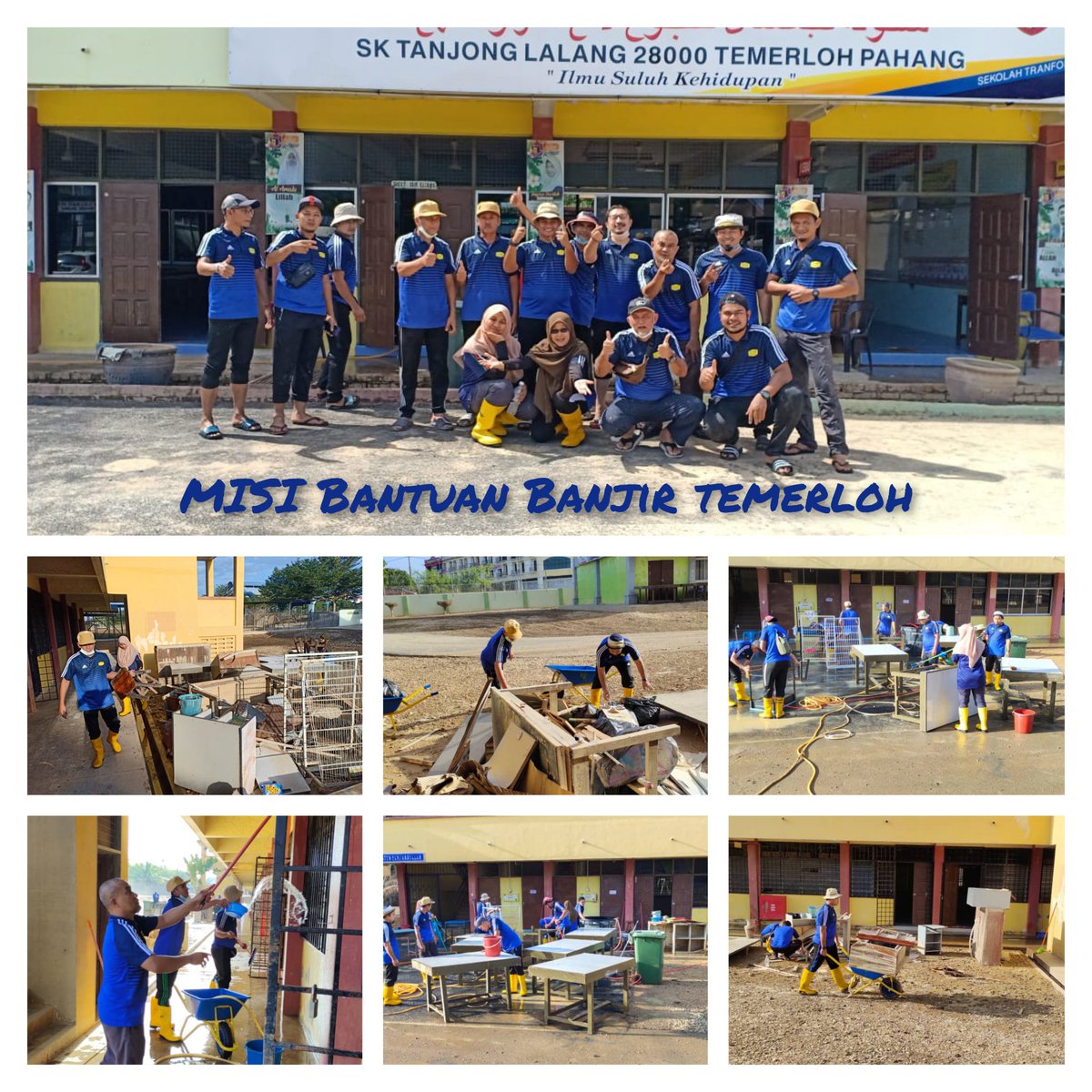 Alhamdulilah JKR Marang myumbang tenaga dlm Misi Bantuan Banjir Temerloh btempat di SK Tjg Lalang Temerloh..Skali lg kerjasama psukan yg PADU TQ team 👍👍❤️❤️
<a href="/JKRMalaysia/">JKR Malaysia</a> <a href="/JKRTerengganu/">JKR Terengganu</a> <a href="/TemerlohJkr/">JKR TEMERLOH</a> <a href="/cpabkorporat/">CPAB&KORPORAT JKRTRG</a> <a href="/yusufghani200/">تذكرة</a> <a href="/HasliJKR/">Hasli Ibrahim (Ir. Dr.)</a> <a href="/Sabriida1/">SabriAwg</a> <a href="/Khamir83/">Khairul Amir Jamil</a> 
#TogetherWeDeliver