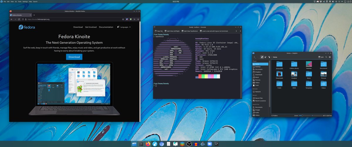 boedybios's tweet photo. Fedora Kinoite akan menjadi distro Linux pilihan dalam memproduksi video2 pembelajaran untuk Channel Indonesia Belajar di 2022 🙂☕
#Linux #Fedora #Kinoite #ImmutableOS https://t.co/QwmNAe5QBy