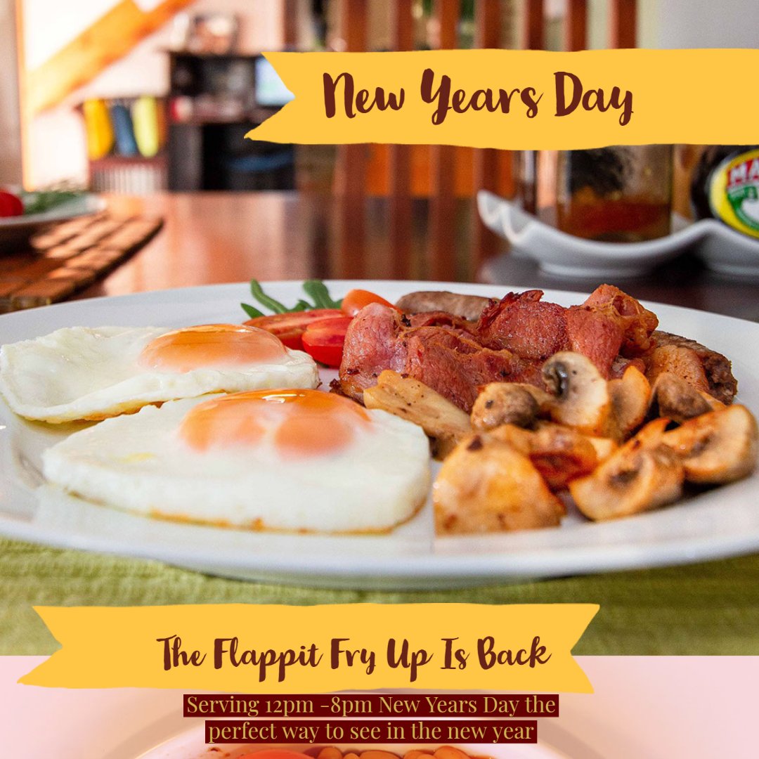 theflappitpub's tweet photo. Its Back The Flappit New Years Day fry up, What better way to start the new year, Also our opening times are slightly different for this week so please check our times out. https://t.co/MRxwxUxYrI