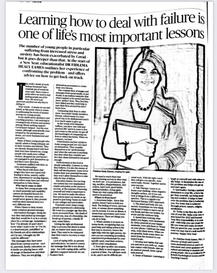 educate_talent's tweet photo. Thanks to the @CTribune for publishing my piece today on #dealingwithfailure and #learningtocope @fidelma4Europe @dripsey1 @NewmarketNS https://t.co/mBU54uu2qA