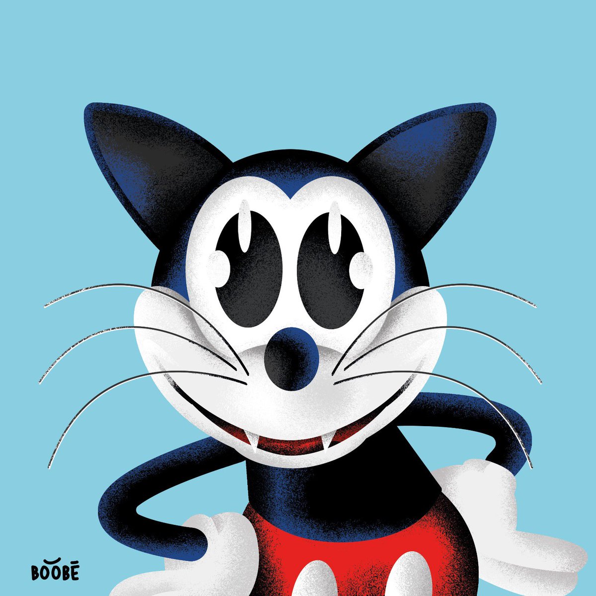 BoobeNft's tweet photo. Did you know that before he was a mouse Mickey was a bunny called Oswald? After all, is Mickey really a mouse? Even if Mickey became a hedgehog it would remain Mickey, a concept, a childhood memory, a pop culture hero, a pop-artwork.

This series is a tribute to @NILIcoins https://t.co/3N2YJ4PSkP