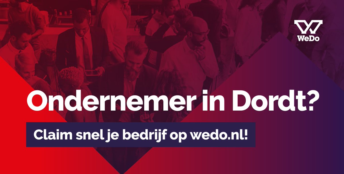 <a href="/WeDo_Dordrecht/">WeDo.nl</a> Ben jij ondernemer in Dordt? Claim dan snel jouw bedrijf op WeDo.nl? Het is gratis en heel gemakkelijk. WeDo it together! #WeDo #SupportYourLocals #Dordrecht #netwerk #ondernemen #TeamDordtOnderneemt