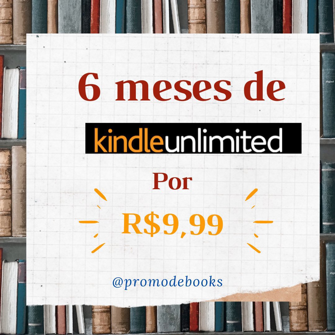promodebooks's tweet photo. ⚠️ 6 MESES DE KINDLE UNLIMITED POR R$9,99

↪️ Leia milhares de livros em qualquer lugar, podendo ser: no seu kindle, aplicativo (celular) ou computador!
📚 https://t.co/IoitdmWp8j

✨ Válido para novos e antigos assinantes! https://t.co/WOZeySruwI