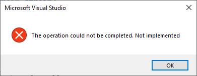 Well that was a first from Visual Studio.