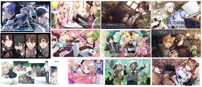 今年1年間skebでか描かせていただいた絵でした!楽しかった〜〜〜!!!来年もいっぱい描きます! 