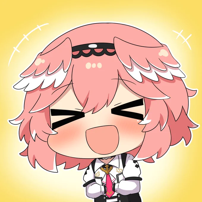 お腹抱えて笑う感じすき #Luillust 