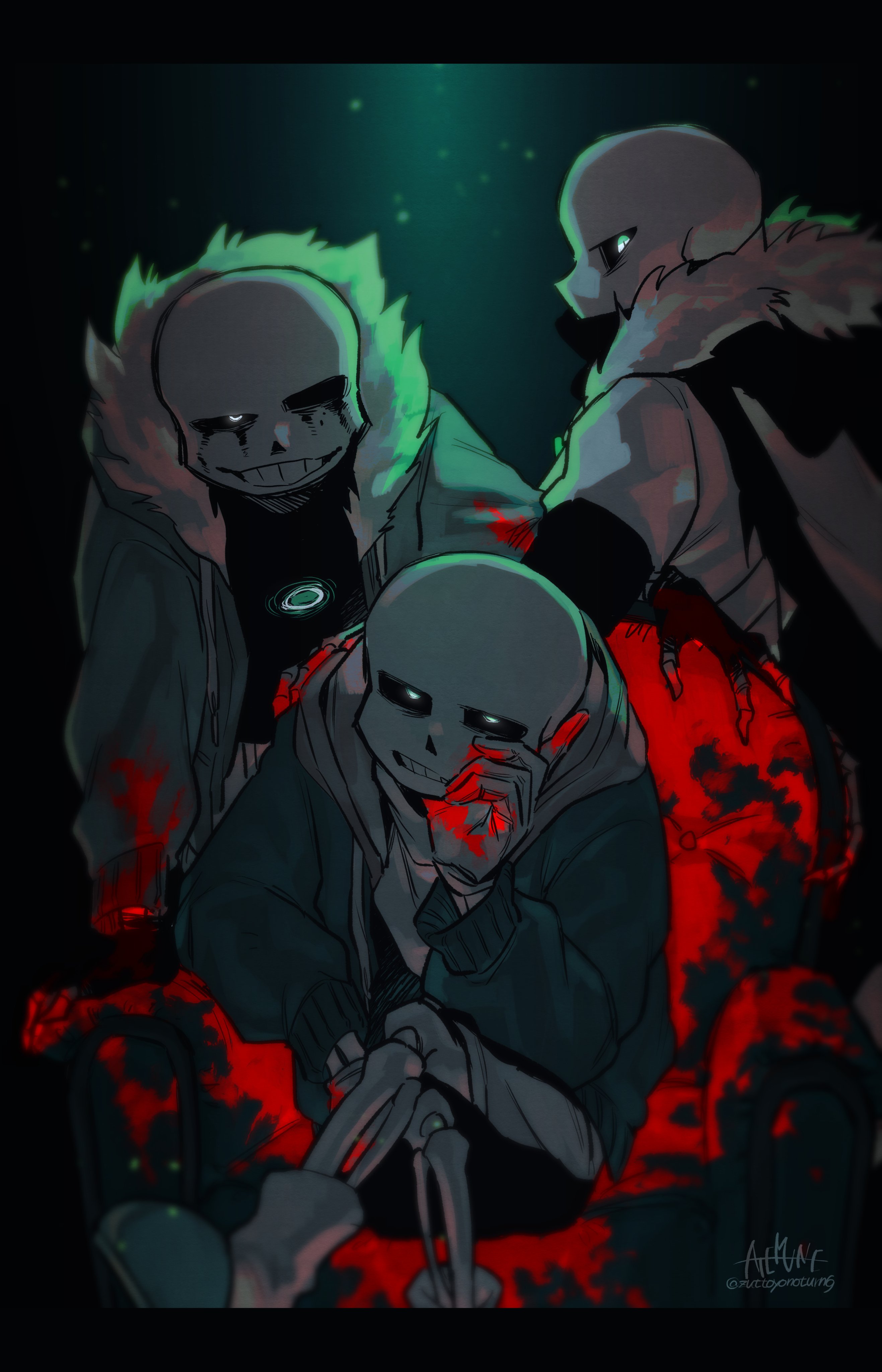 アテ宗 on X: Horror!Sans Doodle  / X