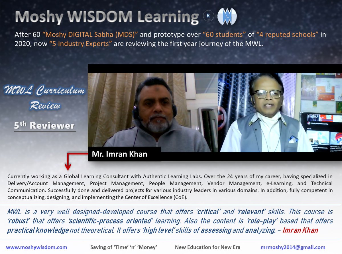 Kkey_09's tweet photo. A guild of experts, review the #design, #delivery mechanism and effectiveness of the #MoshyWISDOMLearning #curriculum and approve. https://t.co/xtdJTVjg36