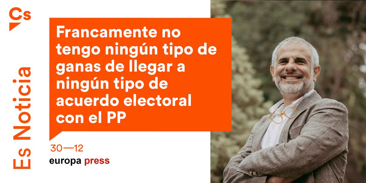 CiutadansCs's tweet image. ☀️ ¡Buenos días y #FelizJueves!

❔ ¿Todavía no has leído la entrevista a @carrizosacarlos en @europapress?

💻 ¡Haz click en este enlace para leerla!👇🏼

🗞️ europapress.es/catalunya/noti…