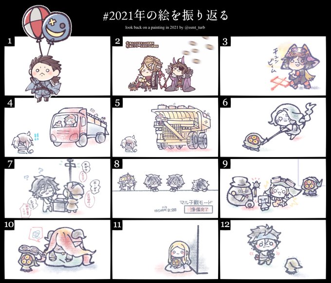 #2021年の絵を振り返る
??????ฅ( ˙꒳​˙ ฅ) 