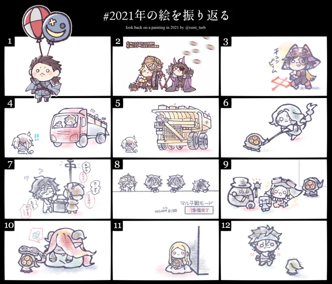 #2021年の絵を振り返る
??????ฅ( ˙꒳​˙ ฅ) 