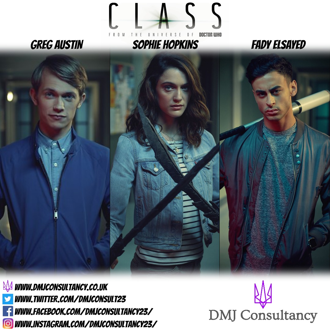 DMJConsult23's tweet photo. If you're a #Class fan or event organiser and would like to have the cast at your local event, get in touch here:
https://t.co/EyiAgLfKaZ

#GregAustin #SophieHopkins #FadyElsayed
#DoctorWho https://t.co/wFhklmRFup