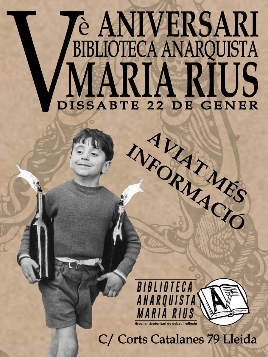 Ens farà molta il·lusió que vingueu a celebrar l'aniversari amb nosaltres el proper dissabte 22 de gener a la Biblioteca.