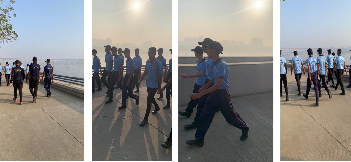 NCC_Dte_Gujarat's tweet photo. #NadiUtsav2021 
#CleanIndia
Cadets of 1 Guj Armd Sqn NCC, Guj Dte undertook cleaning drive, nature walk, marathon run  and shramdan along Sabarmati River as part of Nadi Utsav celebrations.
@DefencePRO_Guj @HQ_DG_NCC 
@GovernorofGuj @Bhupendrapbjp 
@jitu_vaghani @drajaykumar_ias https://t.co/nPSUDlPDae