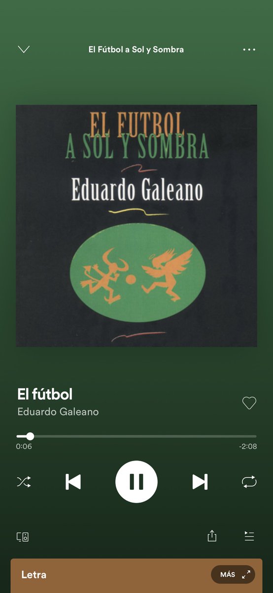 Ayer por casualidad encontré este regalo de 1996 en Spotify. #futbol #EduardoGaleano