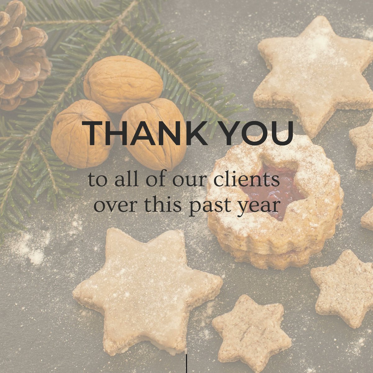 Thank you, to all of our clients and colleagues - here's to another happy and healthy year ahead.