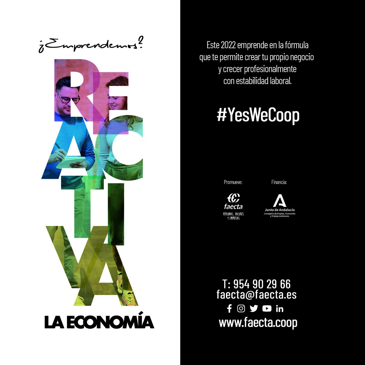 FAECTA_'s tweet photo. ➡️ Con las #cooperativas puedes desarrollarte profesionalmente y además con estabilidad laboral.

¡Cuenta con nuestro asesoramiento en 2022!

#Yeswecoop #FAECTAresponde #Emprender https://t.co/jJEjsNGgL6