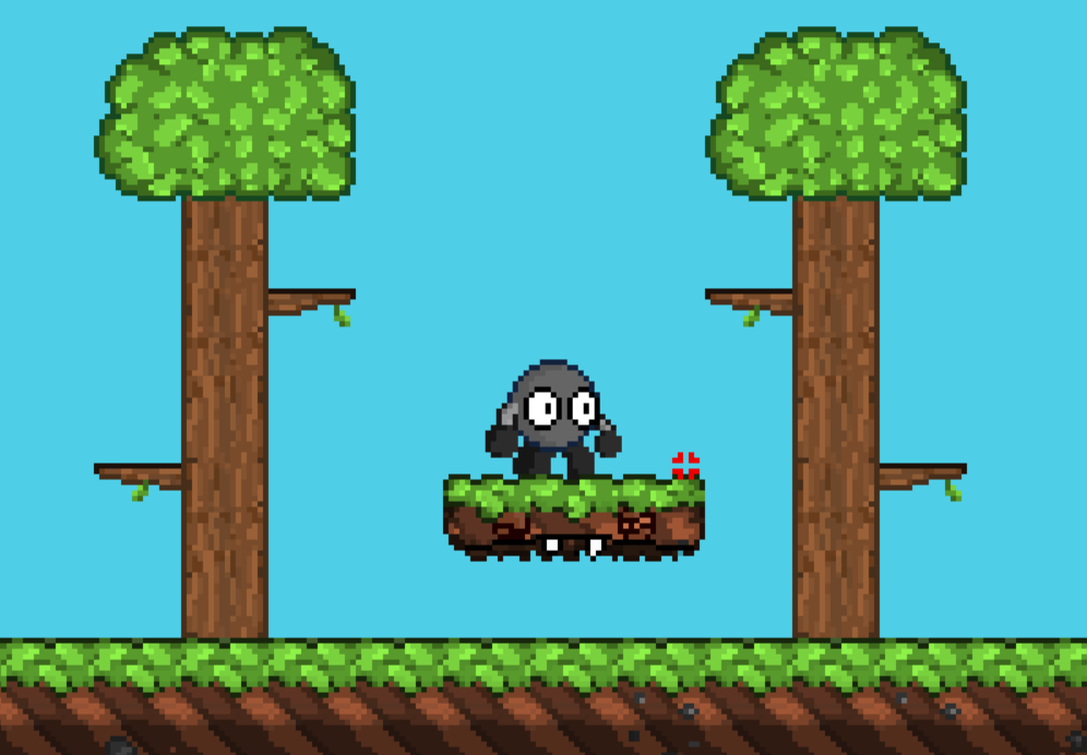 ZapLikesCats's tweet photo. Sterling Screenshot | New Moving Platform... guy. 
Gets annoyed when you step on him but is willing to help you navigate to higher places.

#gamedev #gamedevelopment #GodotEngine #GODOT 
#pixelart #platformer #2dplatformer #speedrun https://t.co/cBegkMht9b