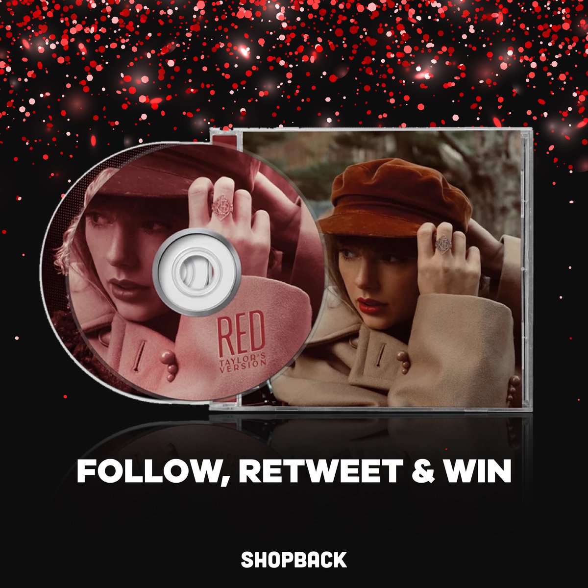 shopbackph's tweet photo. GIVEAWAY: Win RED (Taylor’s Version) Album 💿 

✅ Follow @shopbackph on Twitter and IG

✅ Quote tweet with your New Year’s resolution

**The winner will be selected on a random basis. Good luck! 🥳 #ImFeeling2022 #ShopBackPH https://t.co/hbKNpLRGhL