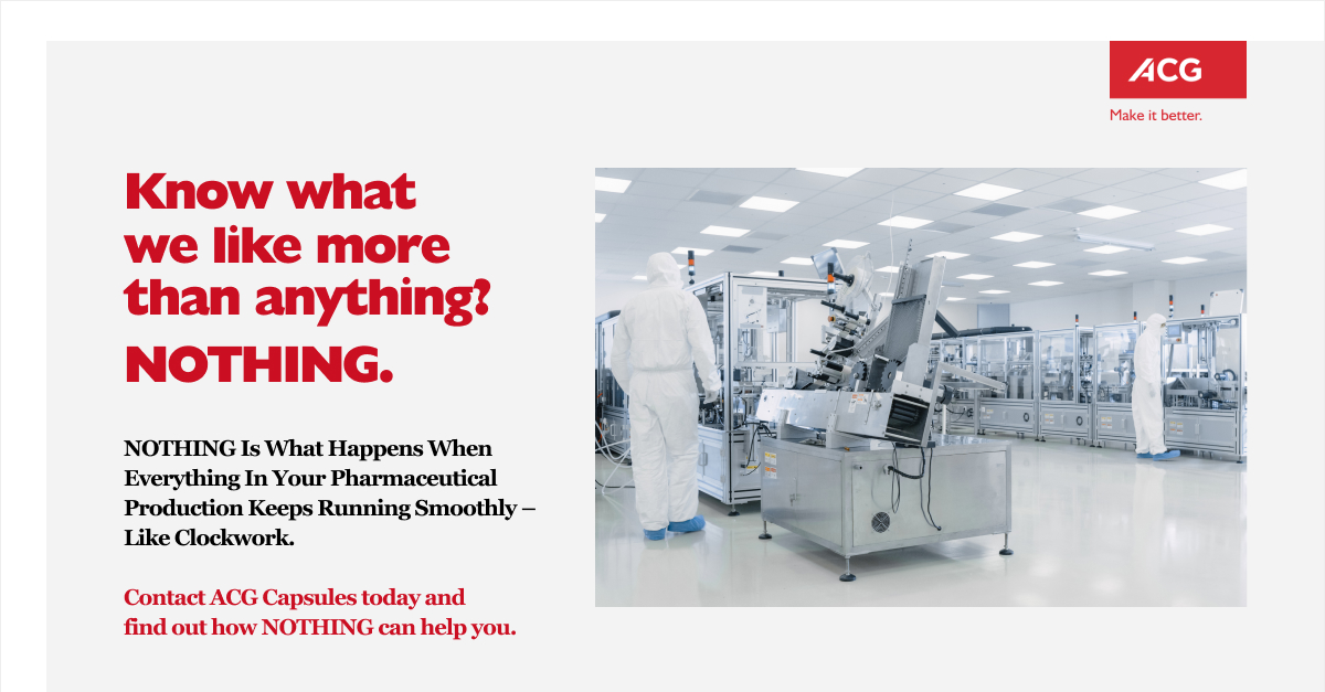 ACGWorld's tweet photo. At #ACG, we help eliminate problems by providing only the highest-quality #capsules and all the expert regulatory advice to ensure NOTHING keeps happening while using them.
Download our information pack to know more on how we can help you.
https://t.co/NFAhhQHHEC
#acgcapsules https://t.co/p49z5nsnvj