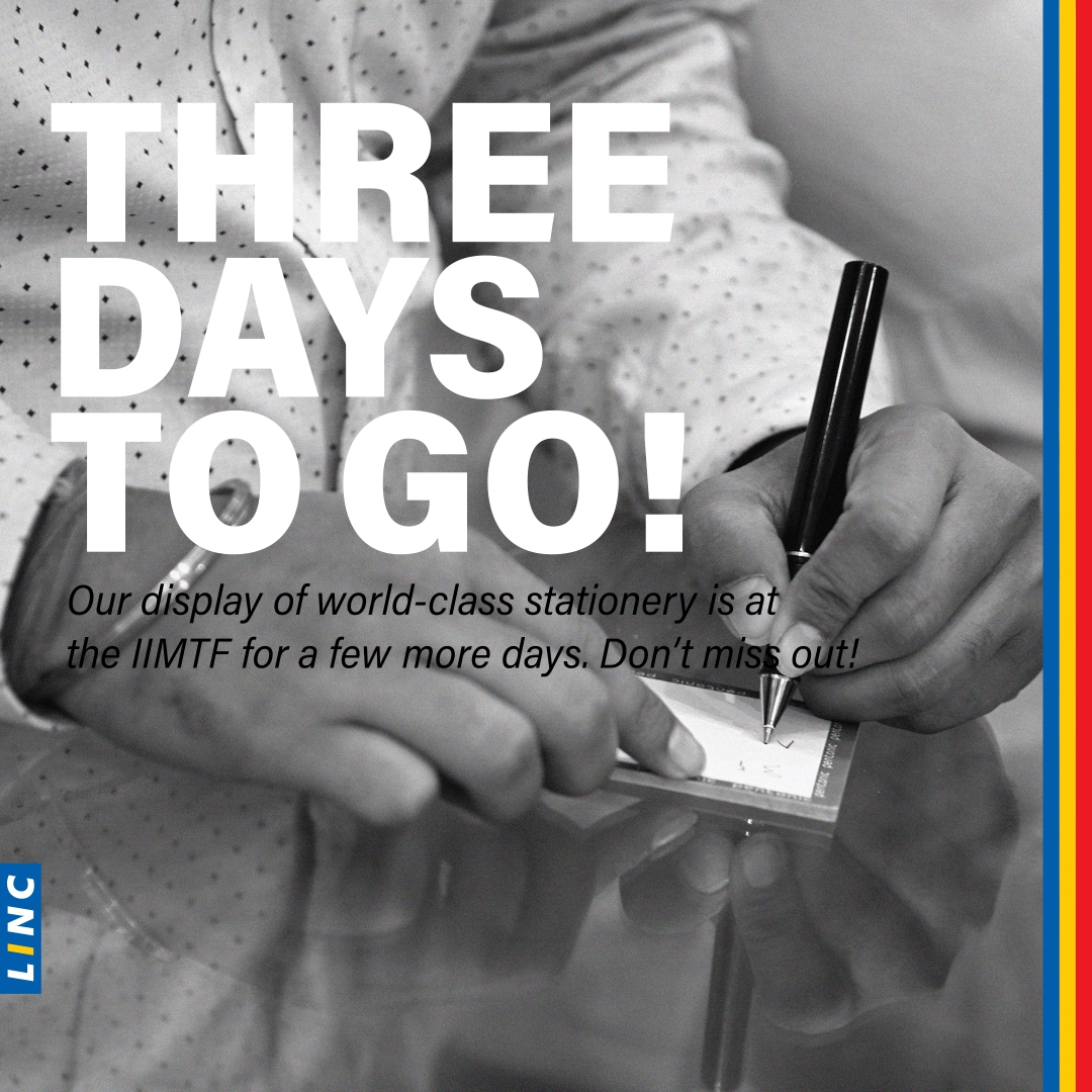 LincLimited's tweet photo. The bustling IIMTF is soon coming to an end. This weekend is your last chance to witness our striking display at the fair.

Last Date: 2 Jan 2022
Time: 11am - 8pm
Venue: Science City, Kolkata

#Linc #LincIndia #IIMTF #Stationery #OfficeSupplies #Exhibition #Kolkata #LastWeek https://t.co/ti2pDkG8pR