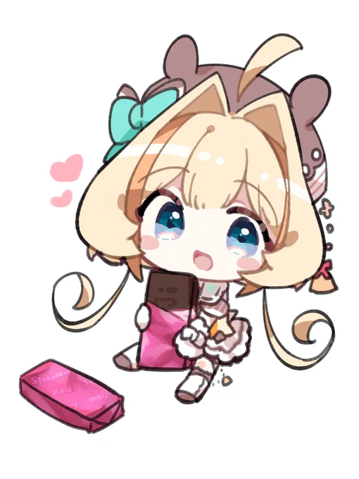 ストロベリーチョコめちゃおいし～いっこ食べる?#つつかのらくがき#新人Vtuber 