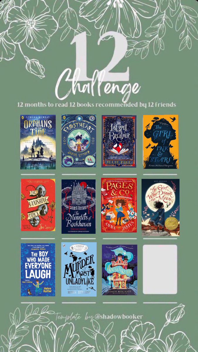 MissIsLibrary's tweet photo. So I jumped on the bandwagon on Instagram but I just need 1 more middle grade to complete it
What do you suggest?
#recommendreading #amreading #readingchallenge #edutwitter https://t.co/x9qa3aFOWU