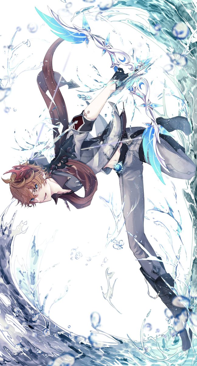 タルタリア(原神) 「#今年も残りわずかなのでお気に入りの4枚を貼る

今年は沢山原神を色々描いた年だ」|ごま@低浮上のイラスト