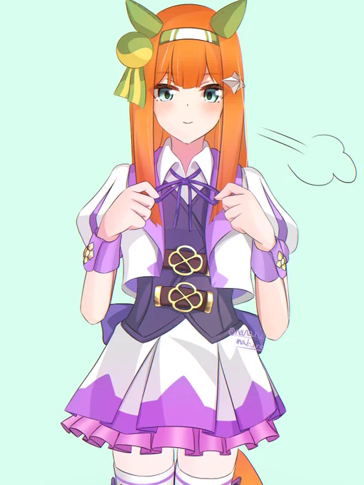 お題箱(7)
『スペチャンの勝負服を着るスズカさん』
 #ウマ娘 
 #サイレンススズカ 
