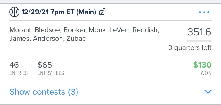lmanna542's tweet photo. Keeping it rolling @MeechDFS 🔥🔥💰💰💰 https://t.co/xKvzMw0Yyy