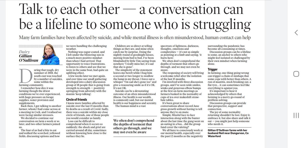 The most difficult article I put together in 2021 remains as important as ever in our families & communities today

#ruralmentalhealth