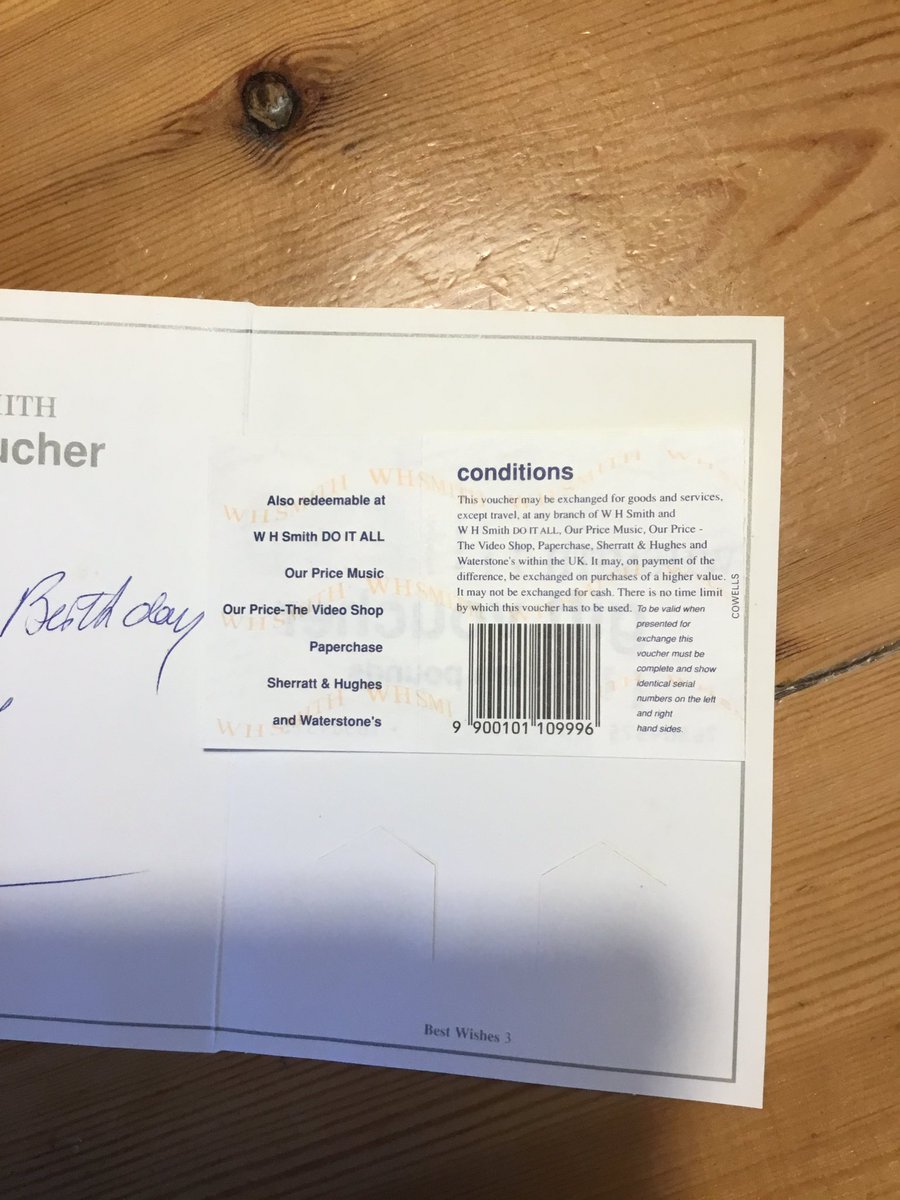 JudeJ2's tweet photo. @WHSmith can I use this voucher from years ago? It says it has no end date. https://t.co/Ho8lHbAwWX