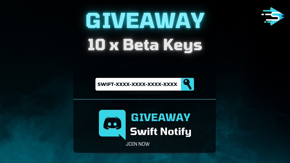 SwiftScripts's tweet photo. Giveaway ⚡️

We are giving away the first 10 keys on Swift Notify.
Be ready and join now, many surprises today 🚀

https://t.co/KuGCPlqXVV

Good Luck 🍀 https://t.co/edeGvl9QBC
