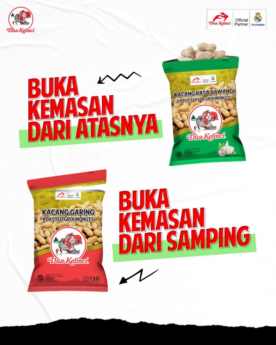 DuaKelinci's tweet photo. Banyak cara menuju Roma, ini dia cara-cara membuka kemasan Kacang Dua Kelinci.
Kalau Teman Real tim bagaimana membuka kemasan? Tulis di kolom komentar ya!
#Bener2TemanReal #TemanKebersamaan #TemanReal #KacangDuaKelinci https://t.co/Zt7xNHEeyP