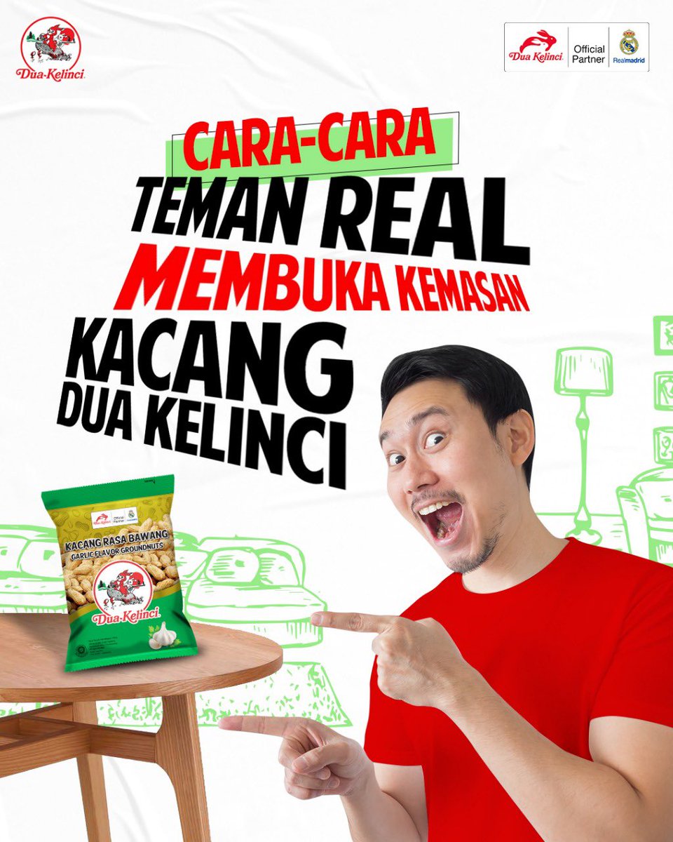 DuaKelinci's tweet photo. Banyak cara menuju Roma, ini dia cara-cara membuka kemasan Kacang Dua Kelinci.
Kalau Teman Real tim bagaimana membuka kemasan? Tulis di kolom komentar ya!
#Bener2TemanReal #TemanKebersamaan #TemanReal #KacangDuaKelinci https://t.co/Zt7xNHEeyP