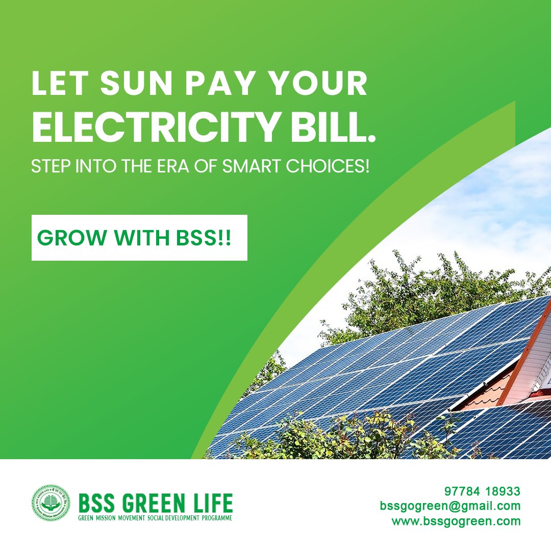 LifeBss's tweet photo. Solar can drastically reduce or eliminate your electric bills. Grow with BSS!!

📞 9747423821
🌐 https://t.co/F3BnlSYDrN

#energyconservation #energyefficiency #sustainability #energy #renewableenergy #sustainable #ecofriendly #sustainableliving #electricvehicle #cleanenergy https://t.co/BsQv77c0ft