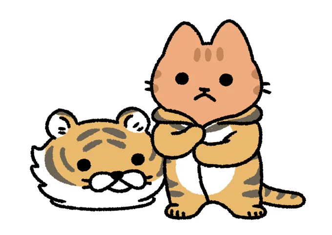 新年にそなえる猫 