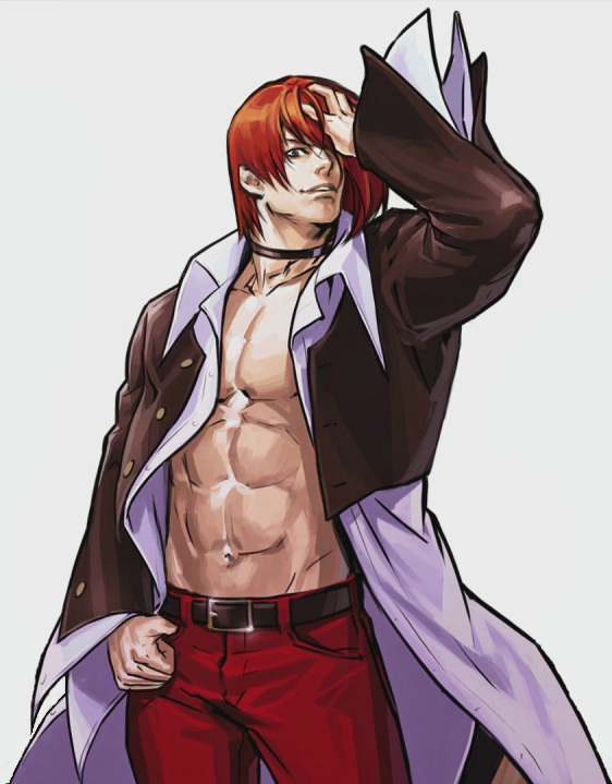 helsic's tweet photo. Excuse me while I remind you that Kyo's assets have been active and visible since 1994. Also Iori's... 
so SNK was ahead of his time in sexualizing men 😂 https://t.co/ZLauDvcIxx