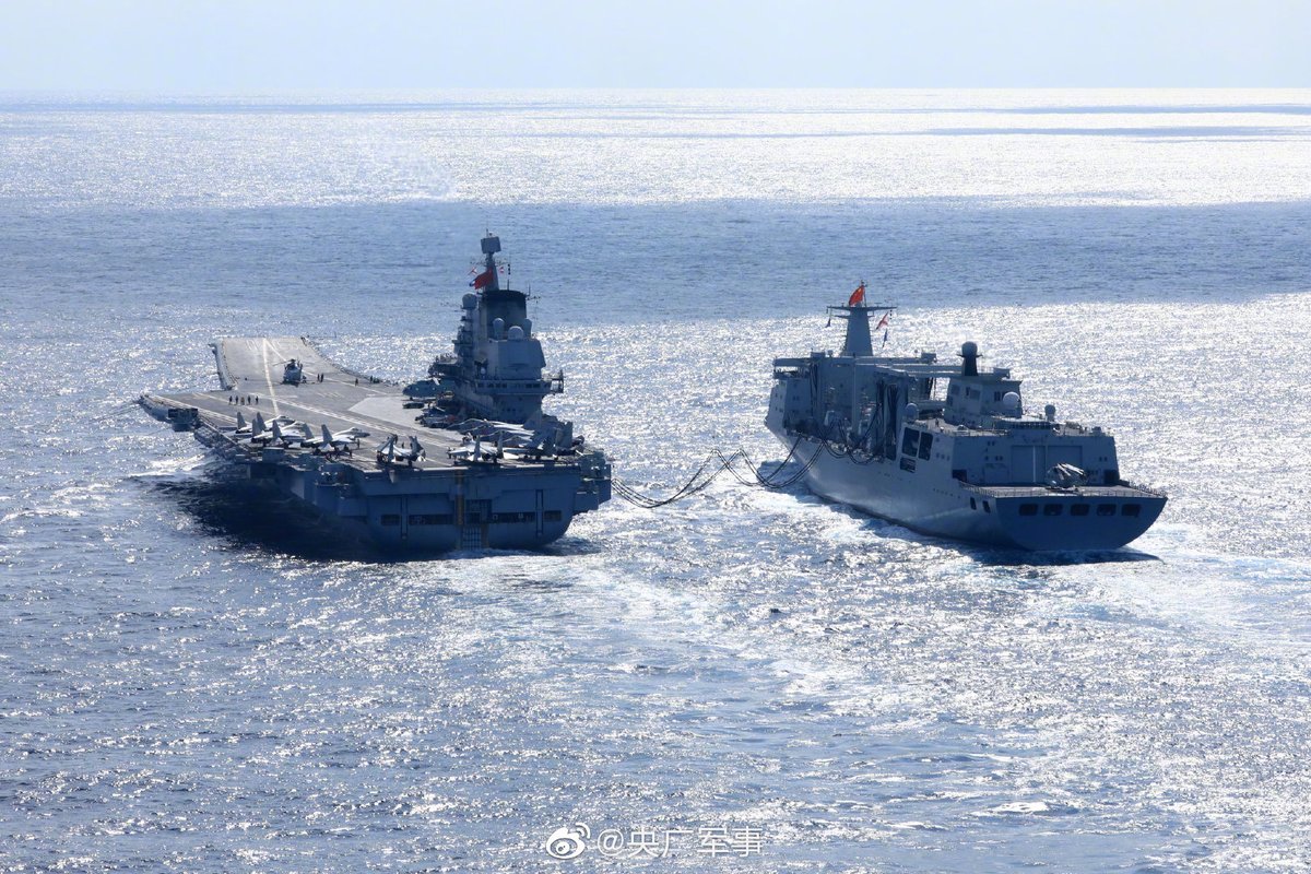 David Wang on Twitter: "Liaoning carrier battle group completed the combat training in west pacific waters and returned to Tsingtao. Note the last pic? https://t.co/eXaYGFbqWr" / Twitter