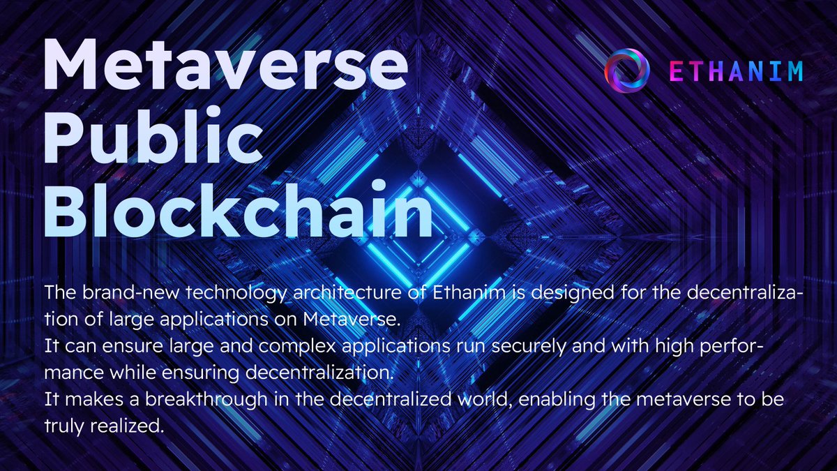 Ethanim_Network's tweet photo. #Ethanim main chain adopts #Trias' Leviatom Layer-1 core technology to make the consensus speed, node functions and ledger structure richness of the main chain consensus nodes far exceed the traditional block-chain. https://t.co/or1eAMLqe5