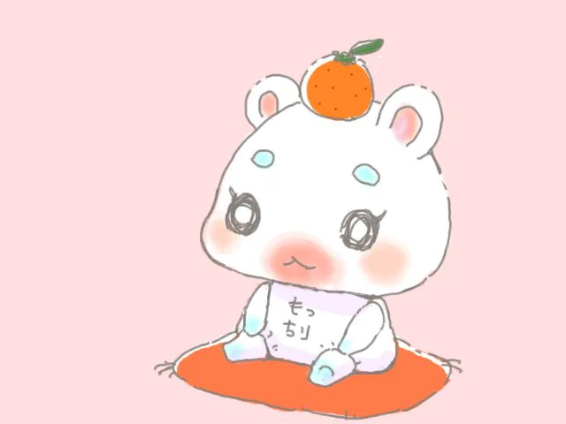 鏡餅飾りました🍊 