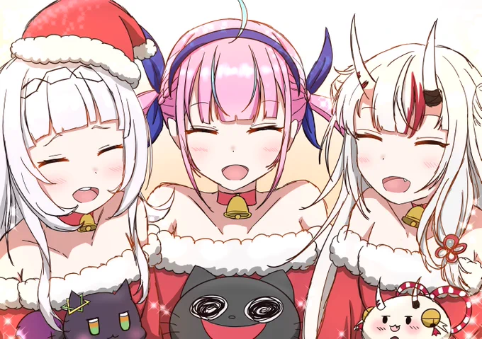 聖夜と笑顔と卍組
#シオンの書物  #あくあーと  
#百鬼絵巻 
