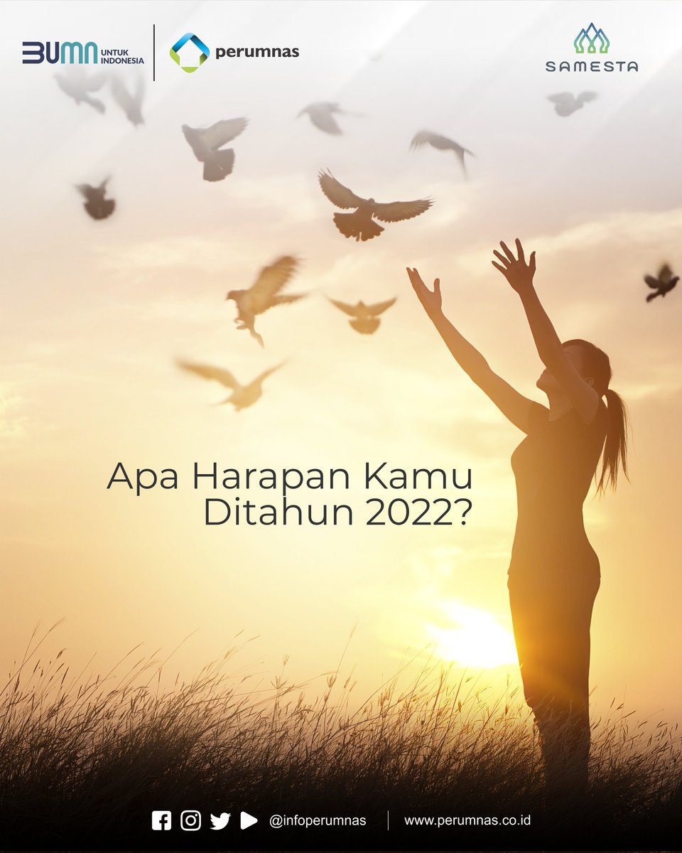Sobat perumnas punya harapan apa nih di tahun 2022 yang tinggal sebentar lagi.

coba kamu tulis harapan-harapan kamu di kolom komentar ya :)

semoga di tahun yang baru nanti akan ada perubahan baru yang membuat hidup kita semakin bernuansa baru.

#TahunBaru2022