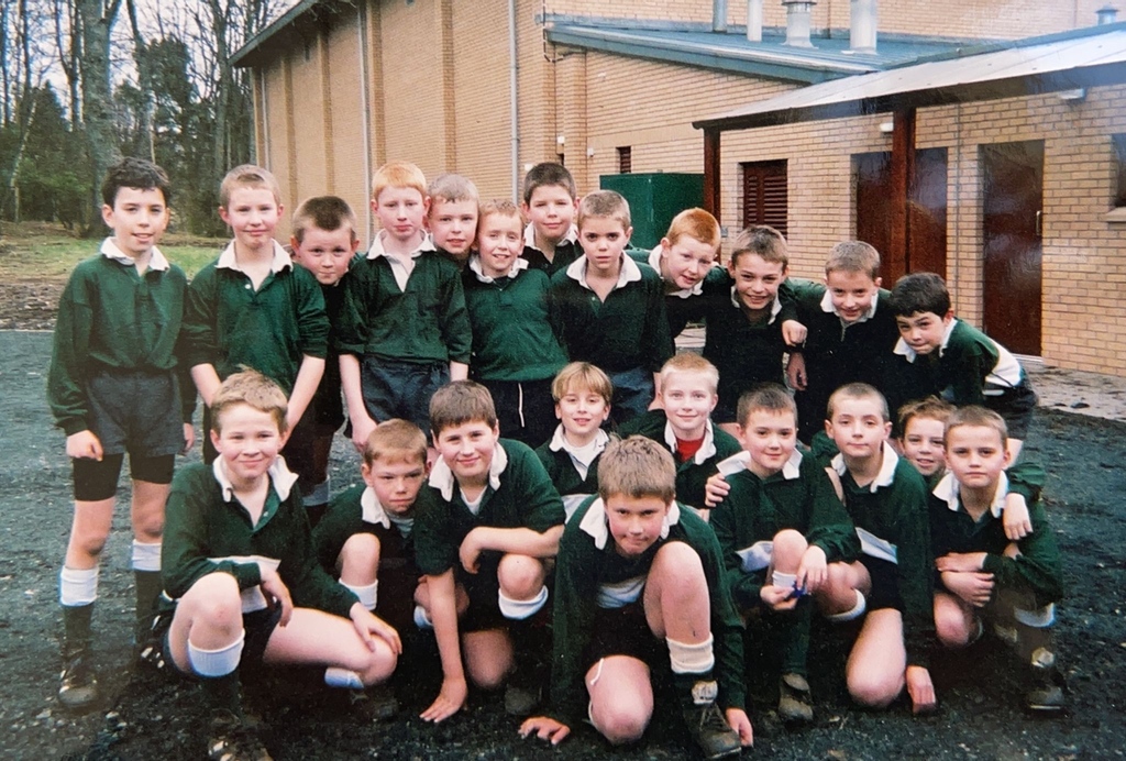 StColFPs's tweet photo. Throwback Thursday - Here we have Junior 5 &amp; 6 Boys before a rugby 🏉 coaching session in March 2001 - Classes of 2008 &amp; 2009 - What a motley crew ! #thisisstcolumbas #throwbackthursday #alumnirelations #alumni https://t.co/5x0zaVDVYl