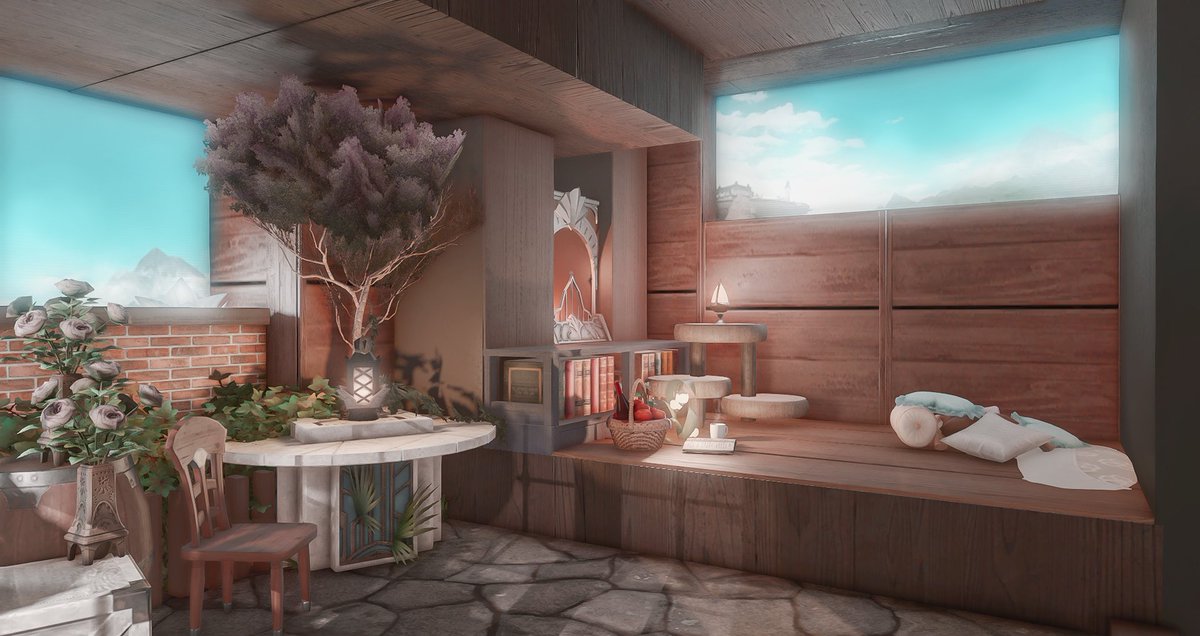 P_1cnic's tweet photo. #FF14housing #FF14ハウジング 
#ff14하우징 #ff14 #HousingEden 

커미션 | 하늘잔L | 흑마도사, 보라색

해냈어요!! 첫 대형!! 믿고 집을 맡겨주신 지인분께 다시 한 번 큰절을 올려보아요🙇‍♀️
모티브는 흑마도사 자캐가 사는 집으로 현관, 주방, 실내정원, 서재, 침실, 욕실을 모두 만들었어요🌌 https://t.co/vm0uEXiVuX