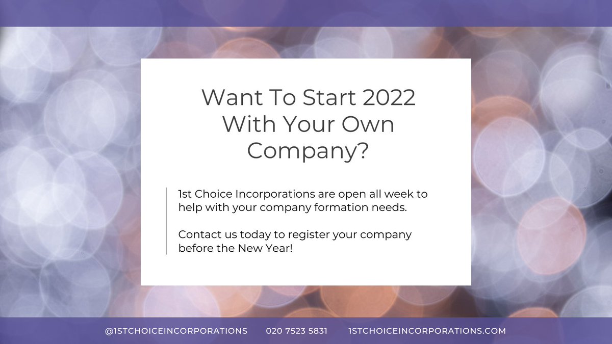 1stChoiceInc's tweet photo. Ready for your new adventure?

Let us help you get started with your new company in 2022.

#companyformation #startup #entrepreneur #trysomethingnew #formationagent #newbusiness https://t.co/ryL5gzyalv
