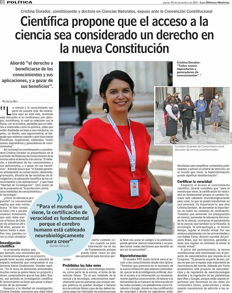 Científica Cristina Dorador <a href="/criordor/">Cristina Dorador Ortiz 🦩</a> propone que el acceso a la ciencia sea considerado un derecho en la #NuevaConstitución: "el derecho a beenficiarse de los conocimientos y sus aplicaciones, y a gozar de sus beneficios"
ift.tt/3Hl9ZJk
ift.tt/3mGYiVi