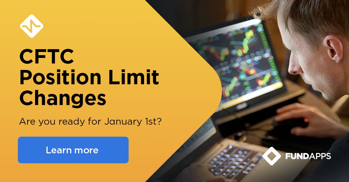 FundApps's tweet photo. Are you ready for the new CFTC rules that are coming into effect this weekend❓
We've summarised what you need to know to remain compliant with position limit regulation 👇

https://t.co/fycpHcvBjf
#positionlimits #cftc #derivativecontracts https://t.co/auGuH5LBdB