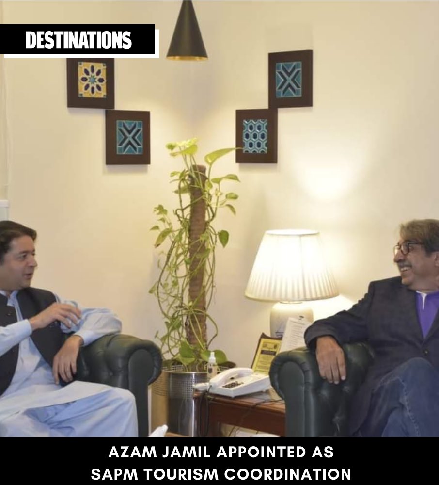 DestinationsPk's tweet photo. P-Tevta’s Senior Consultant on #hospitality, @AzamJamil53 has been appointed as Special Assistant to Prime Minister @ImranKhanPTI for #Tourism Coordination. 
#DestinationsPkDaily https://t.co/m7u7wKbm8i